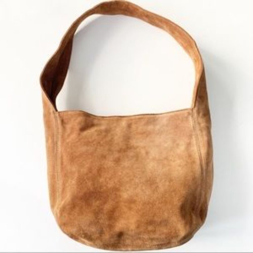 Talbots Suede Boho Shoulder Bag with Wide Strap